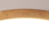 Nordic Solid Wood Round Ultra-thin LED Flush Mount Ceiling 1-Light Lasson Living