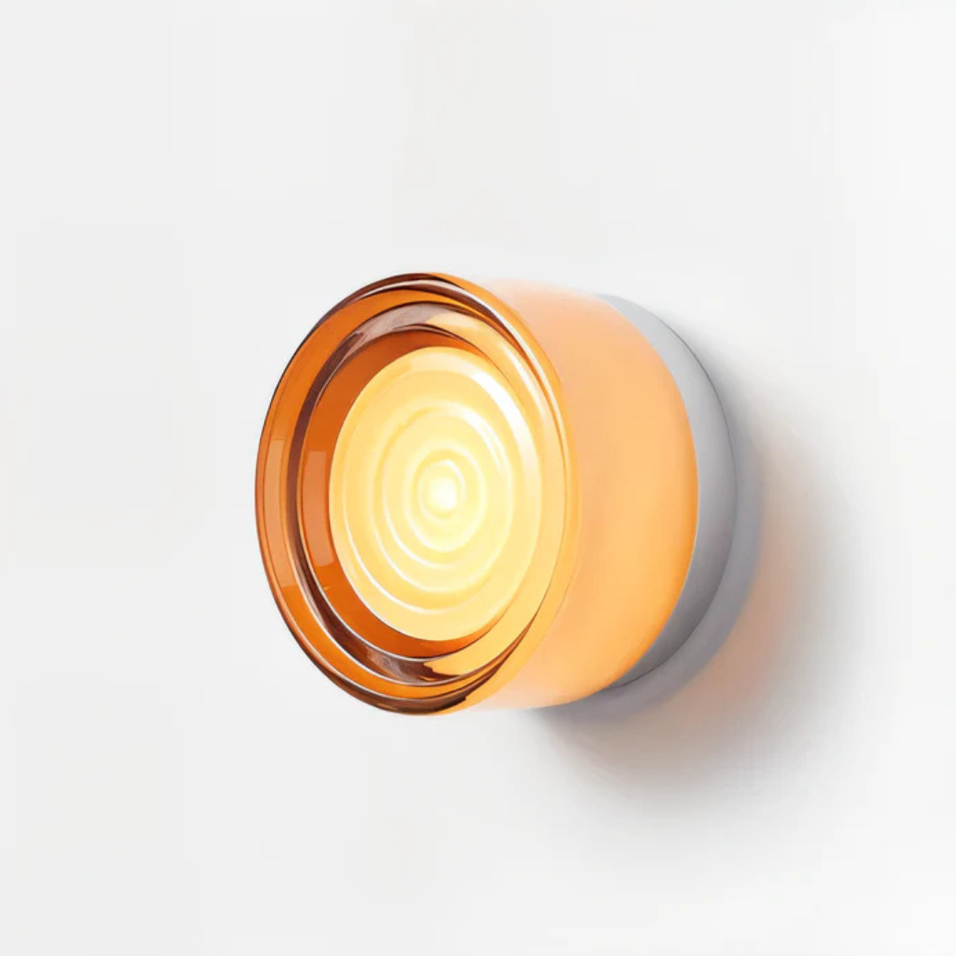Modern Glass Round Wall Sconce LED 1-Light Lasson Living