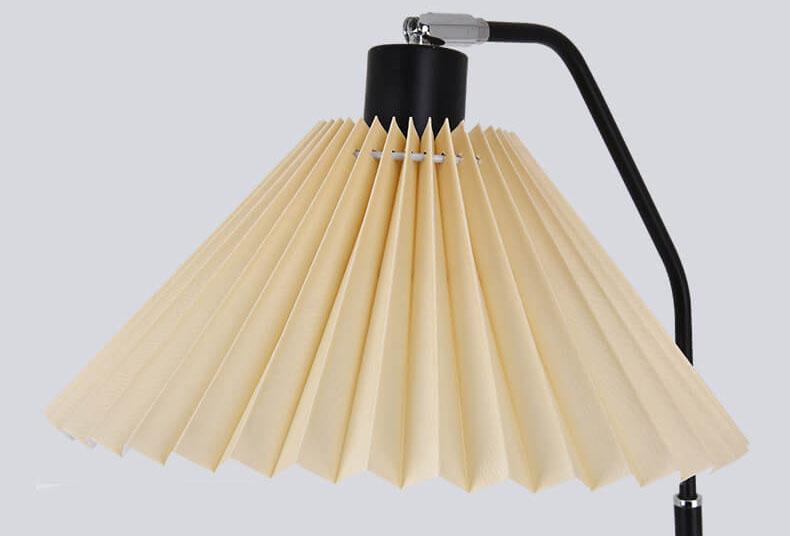 Minimalist Pleated Fabric Shade LED Floor Lamp | 1-Light Standing Lasson Living