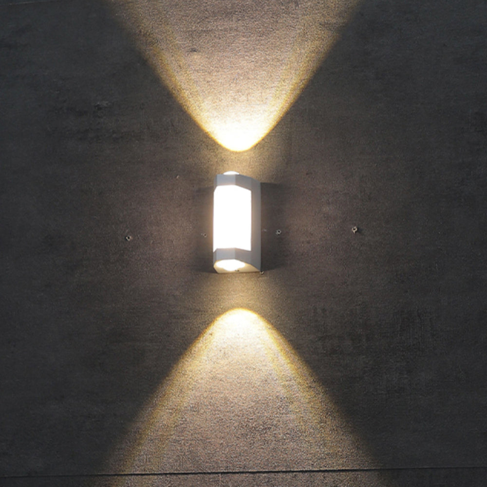 Nordic Minimalist Acrylic Rectangular Outdoor Wall Light LED Up-Down Lasson Living