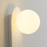 Nordic Minimalist Glass Globe Wall Sconce Light 1-light Lasson Living
