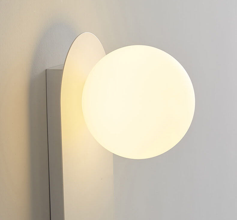 Nordic Minimalist Glass Globe Wall Sconce Light 1-light Lasson Living