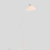 Minimalist Pleated Fabric Shade LED Floor Lamp | 1-Light Standing Lasson Living