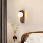 Scandinavian Wood Globe Wall Sconce LED 1-Light Lasson Living