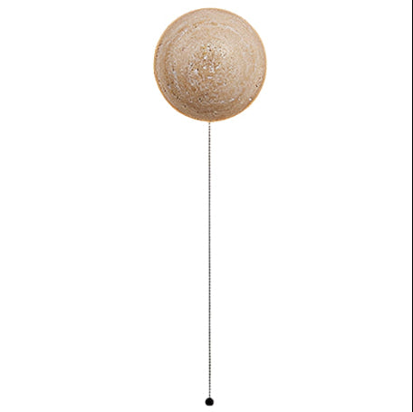 Modern Minimalist Travertine Round Wall Sconce LED 1-Light Lasson Living