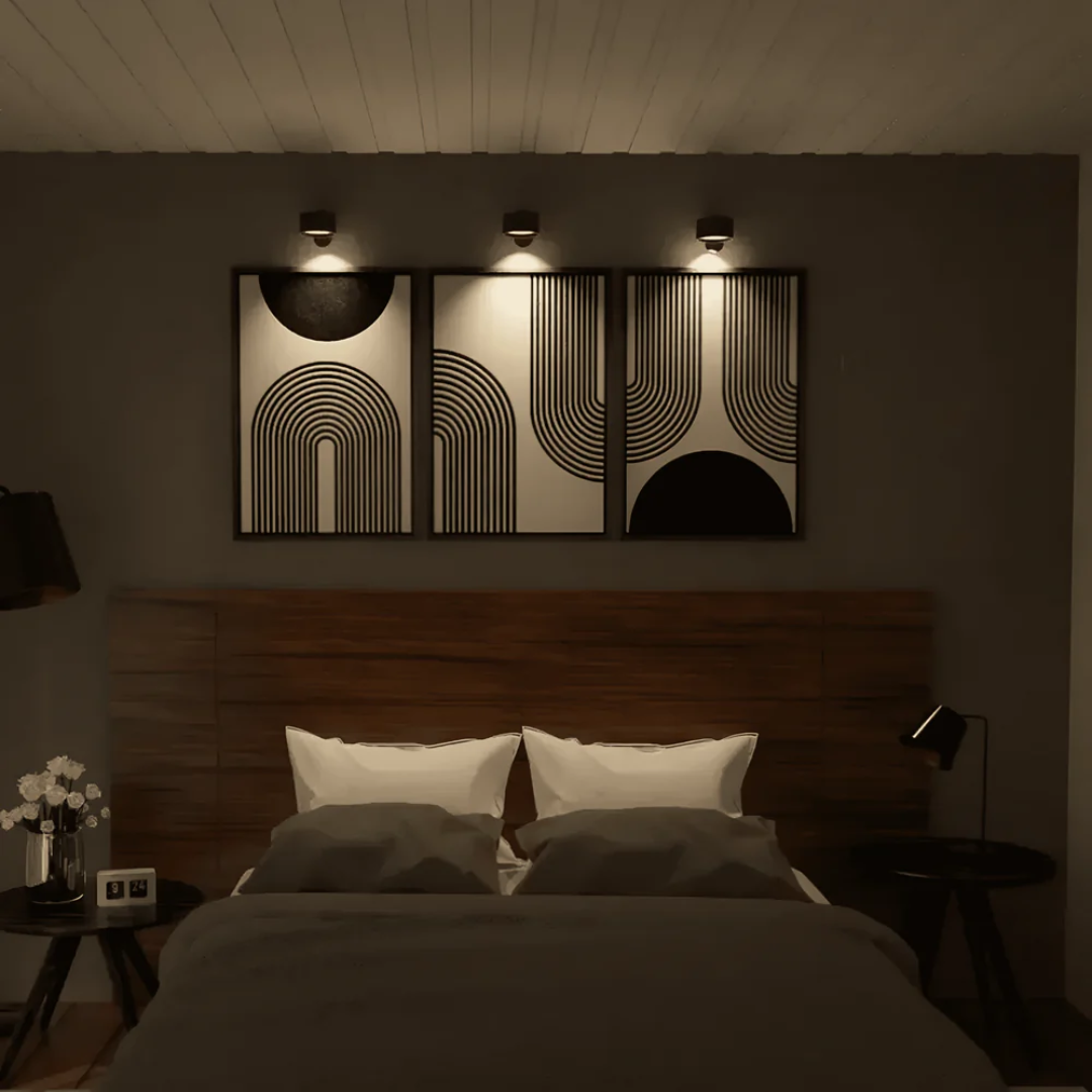 Modern Wood Grain LED Wall Light 1-Light Lasson Living