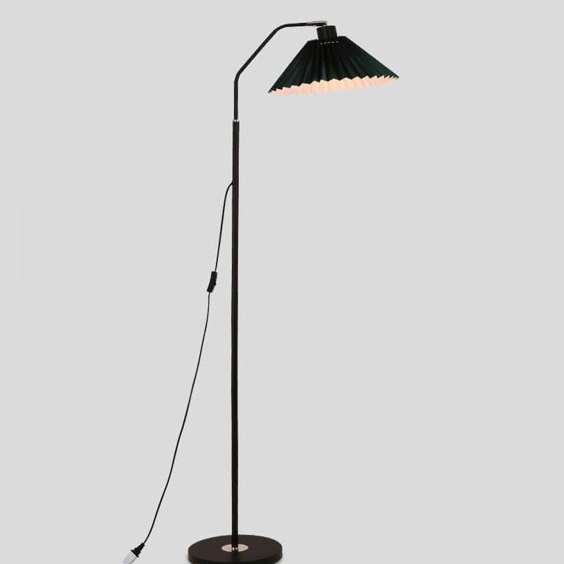 Minimalist Pleated Fabric Shade LED Floor Lamp | 1-Light Standing Lasson Living