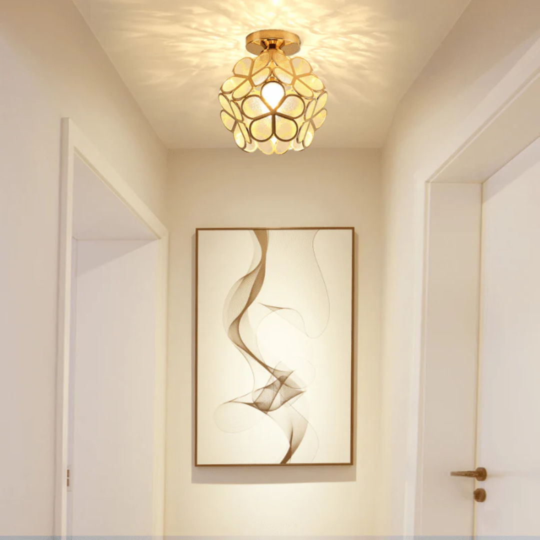 Vintage Floral Ceiling Light 1-Light Lasson Living