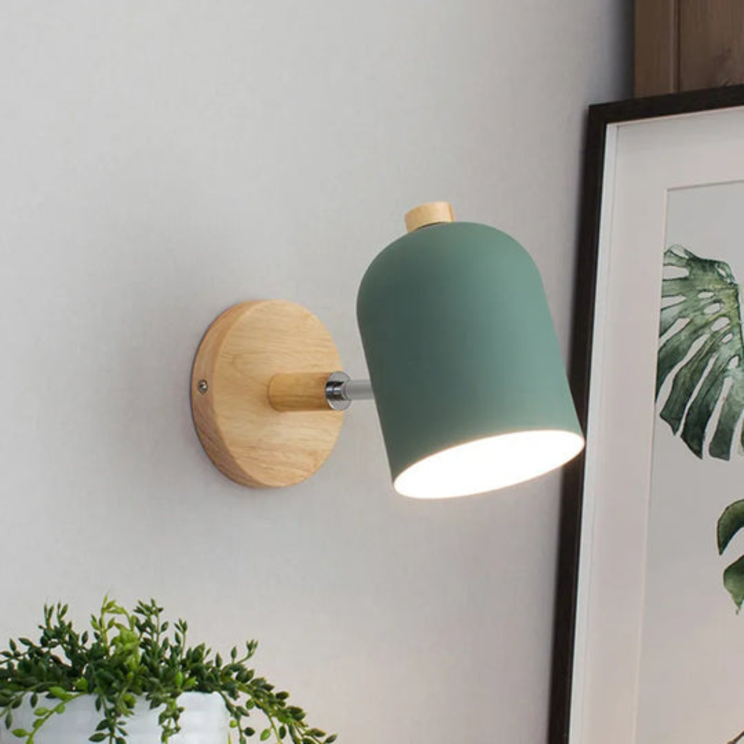 Scandinavian Wood Cylinder LED Wall Sconce 1-light Lasson Living