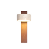 Wabi-sabi Travertine Wood LED Wall Sconce 1-Light Lasson Living