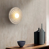 Modern Minimalist Resin Circular Wall Sconce G4 1-Light Lasson Living