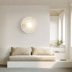 Modern Minimalist Resin Circular Wall Sconce G4 1-Light Lasson Living