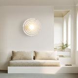 Modern Minimalist Resin Circular Wall Sconce G4 1-Light Lasson Living
