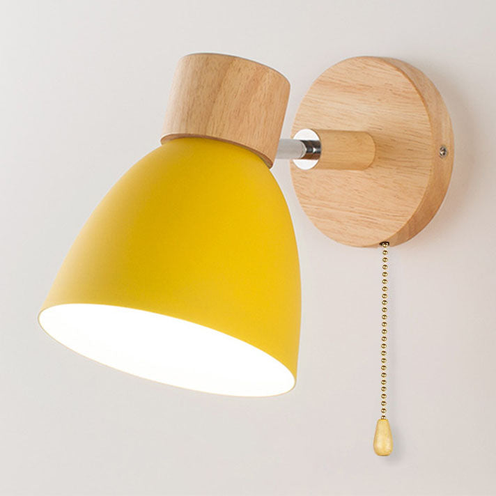 Modern Minimalist Wooden Cone LED Wall Sconce | 1-Light Lasson Living