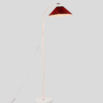 Minimalist Pleated Fabric Shade LED Floor Lamp | 1-Light Standing Lasson Living