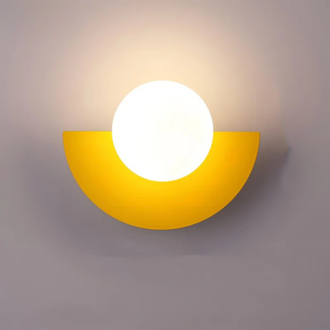 Modern Minimalist Glass Globe Wall Sconce LED 1-Light Lasson Living