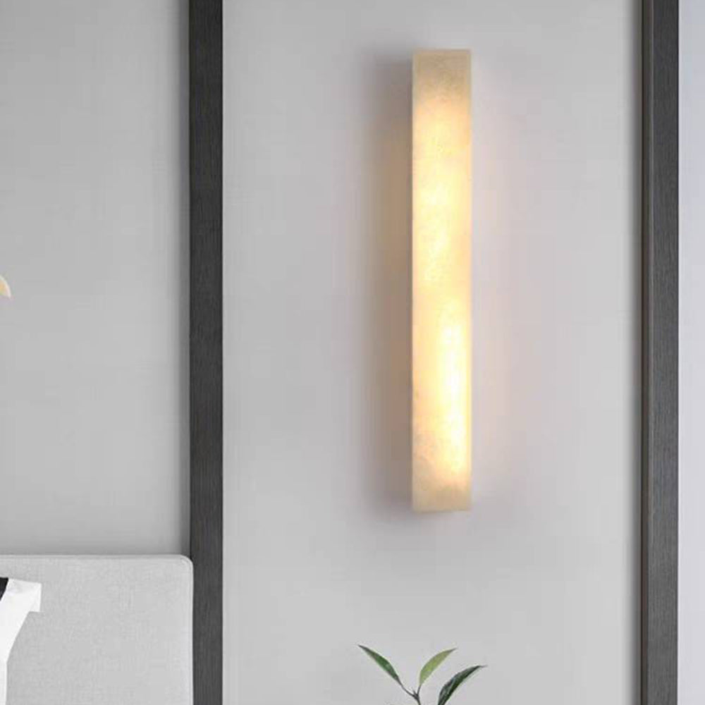 Modern Alabaster Rectangular Outdoor Wall Light LED 1-Light Lasson Living