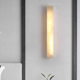 Modern Alabaster Rectangular Outdoor Wall Light LED 1-Light Lasson Living