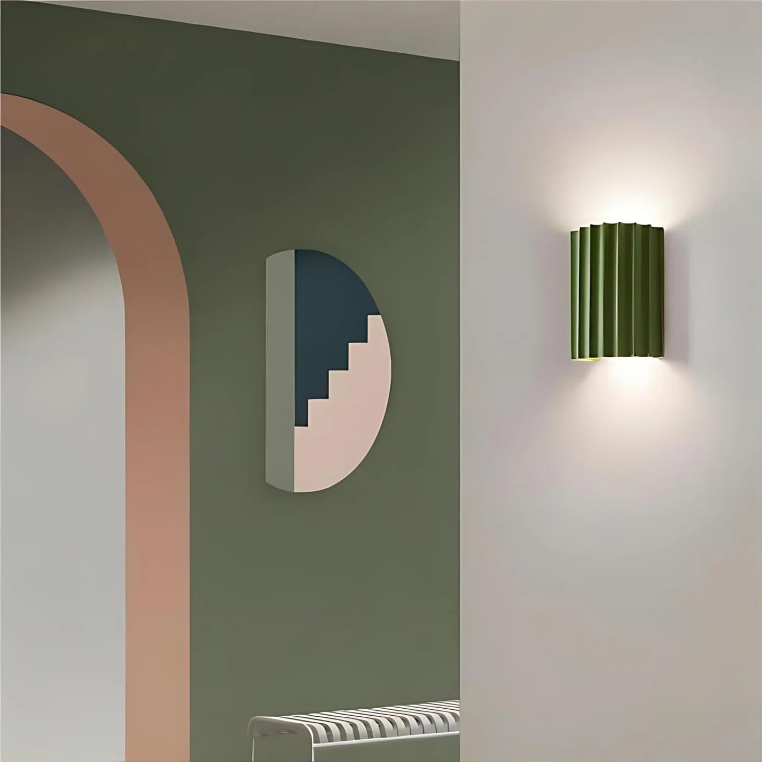 Nordic Resin Striped Wall Sconce LED 1-light Lasson Living