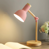 Modern Wooden and Metal Adjustable LED Table Lamp 1-Light Lasson Living
