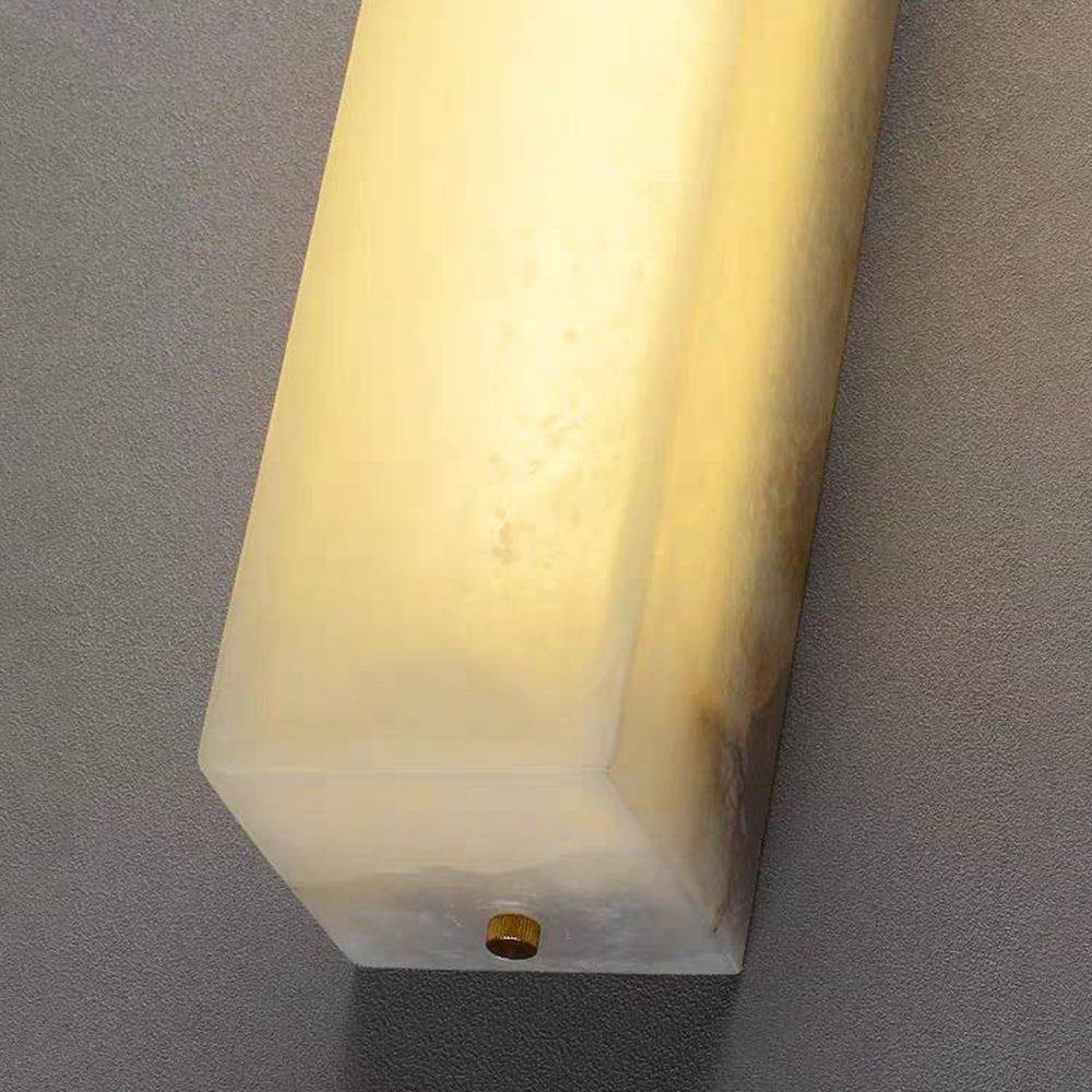 Modern Alabaster Rectangular Outdoor Wall Light LED 1-Light Lasson Living