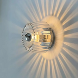 Modern Minimalist Glass Round Wall Sconce LED 1-Light Lasson Living