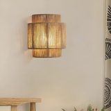Vintage Bohemian Hand-Woven Rope Wall Sconce LED 1-Light Lasson Living