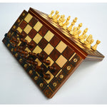 3 In 1 Chess Set With Folding Wooden Magnetic Board - Image 1