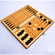3 In 1 Chess Set With Folding Wooden Magnetic Board - Image 2