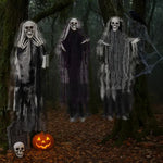 3 Pack Hanging Halloween Decorations Ghosts And Grim Reapers For Outdoor Display - Image 2
