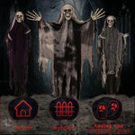 3 Pack Hanging Halloween Decorations Ghosts And Grim Reapers For Outdoor Display - Image 3