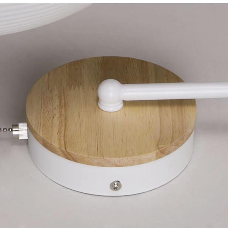 Nordic Wood Dome Wall Light with Pull Switch | 1-Light Lasson Living