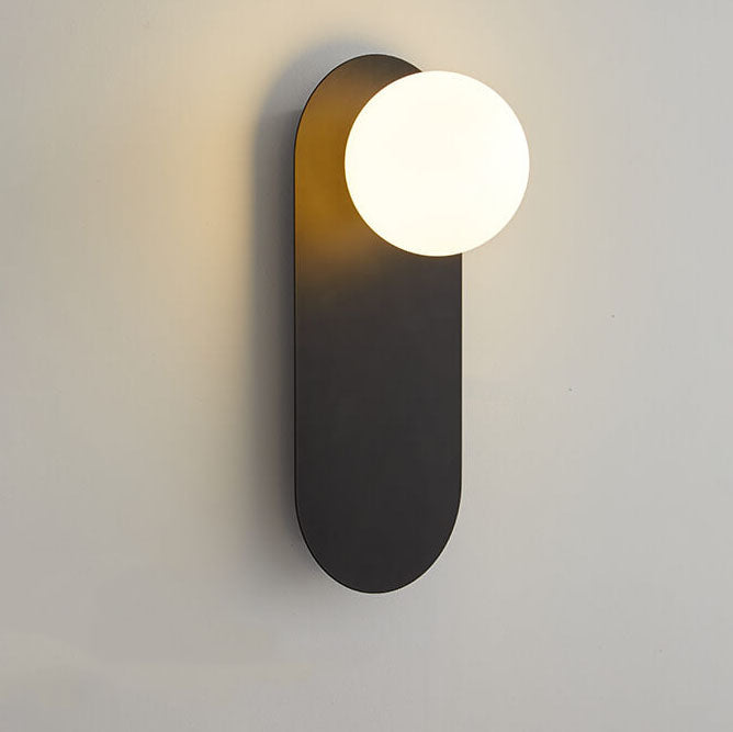 Nordic Minimalist Glass Globe Wall Sconce Light 1-light Lasson Living