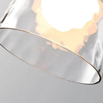 Nordic Rippled Glass and Wood LED Pendant Light | 1-Light Lasson Living