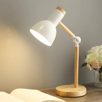 Modern Wooden and Metal Adjustable LED Table Lamp 1-Light Lasson Living