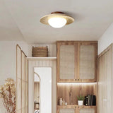 Nordic Minimalist Travertine Round LED Ceiling Light 1-Light Lasson Living