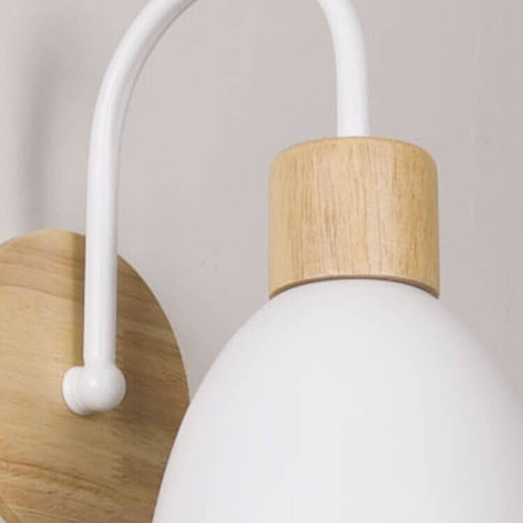Nordic Wood Dome Wall Light with Pull Switch | 1-Light Lasson Living