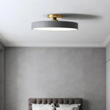 Modern Brass Round LED Ceiling Light 1-Light Lasson Living