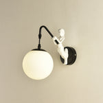 Vintage Glass Globe 1-Light Mermaid Wall Sconce Lasson Living