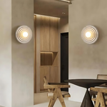 Modern Minimalist Resin Circular Wall Sconce G4 1-Light Lasson Living