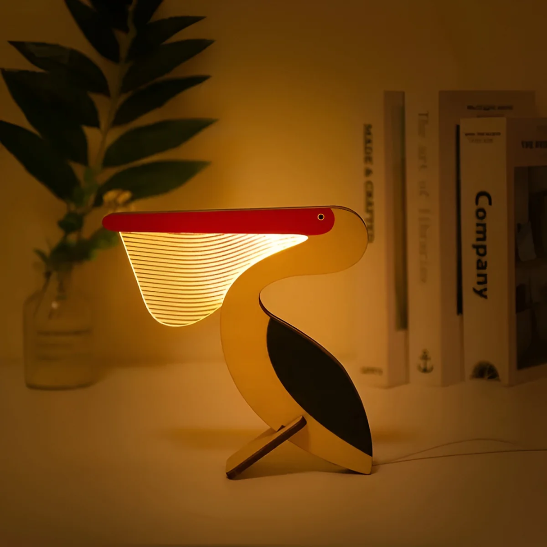 Nordic Wooden Animal LED Table Lamp 1-Light Lasson Living