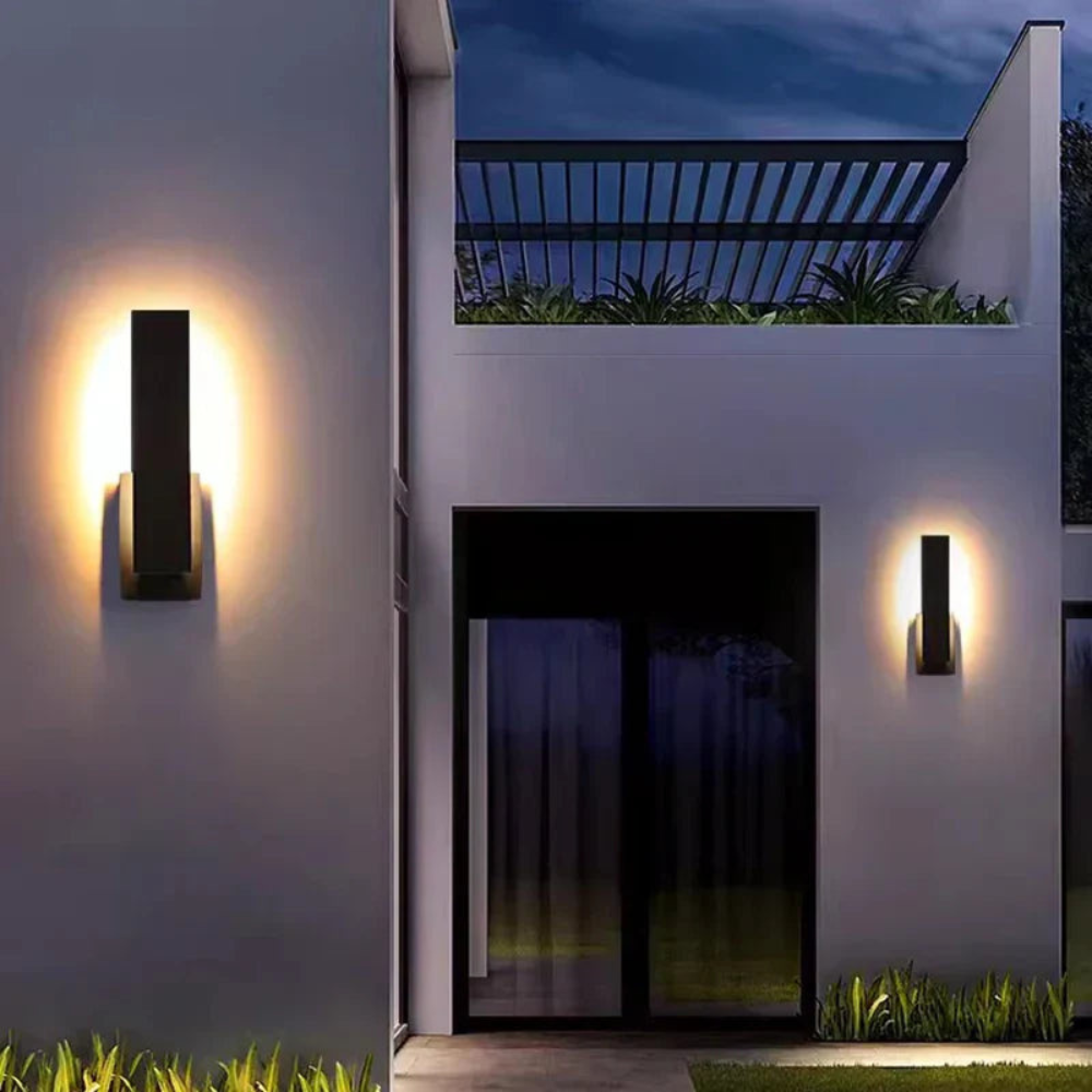 Minimalist Waterproof Outdoor Square Wall Sconce LED 1-Light Lasson Living