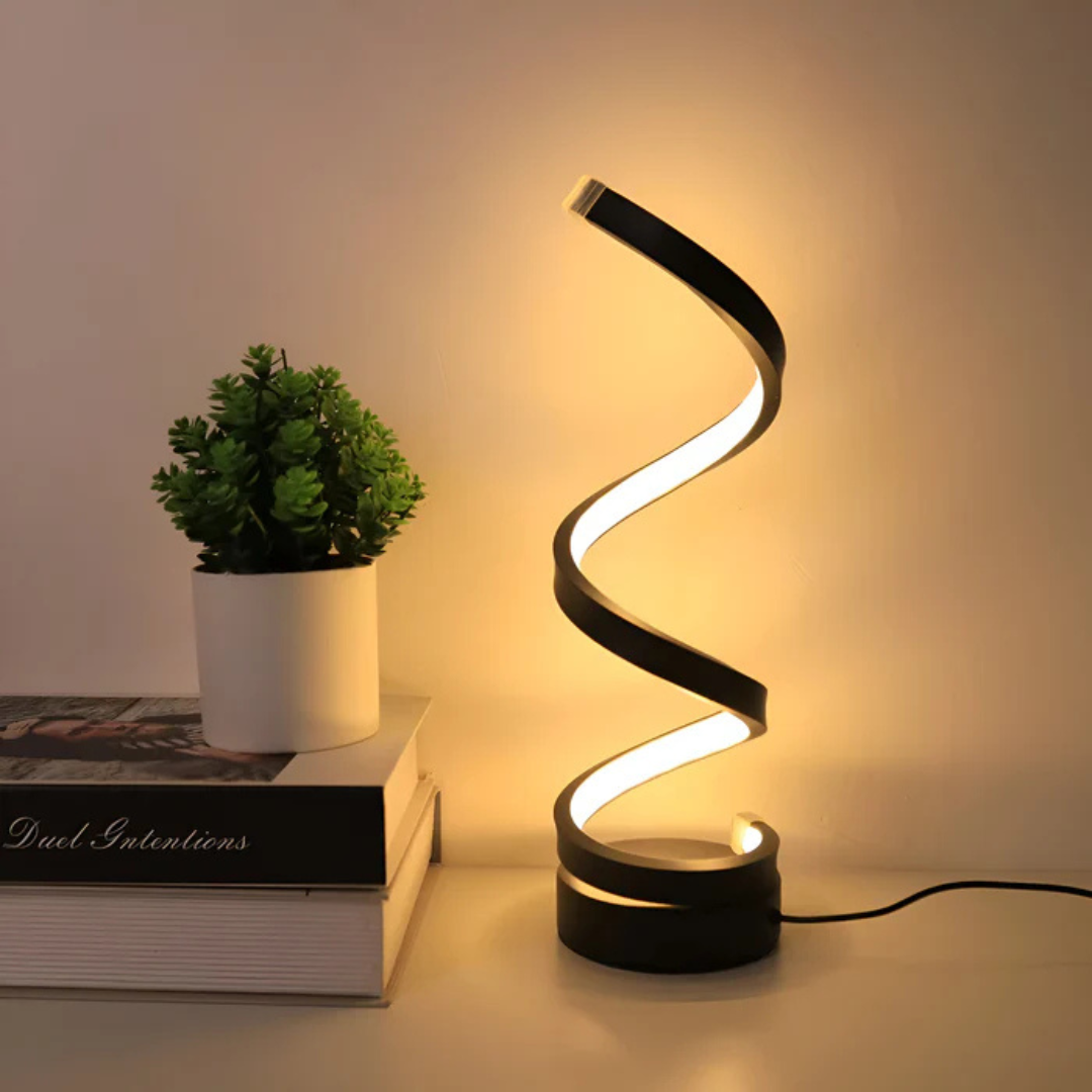Modern Spiral LED Table Lamp 1-Light Lasson Living