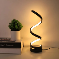 Modern Spiral LED Table Lamp 1-Light Lasson Living
