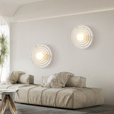 Modern Minimalist Resin Circular Wall Sconce G4 1-Light Lasson Living