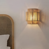 Vintage Bohemian Hand-Woven Rope Wall Sconce LED 1-Light Lasson Living