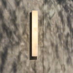 Modern Alabaster Rectangular Outdoor Wall Light LED 1-Light Lasson Living