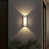 Nordic Minimalist Acrylic Rectangular Outdoor Wall Light LED Up-Down Lasson Living