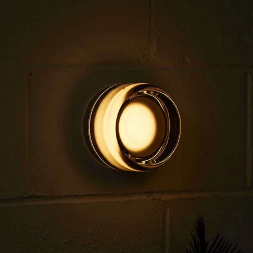 Modern Glass Round Wall Sconce LED 1-Light Lasson Living
