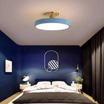 Modern Brass Round LED Ceiling Light 1-Light Lasson Living